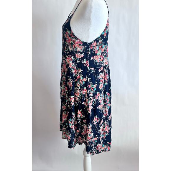 SOCIALITE WOMENS FLORAL PRINT HALTER DRESS FLORAL FLOWY NWT SIZE LARGE - Picture 5 of 12